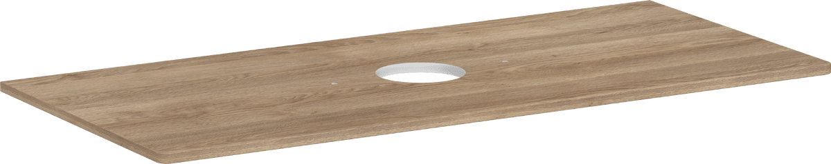 HANSGROHE Xelu Q Deska 1180/550 s výřezem uprostřed pro umyvadlovou mísu bez otvoru pro baterii #54115230 - přírodní dub
