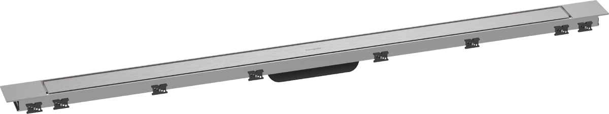 HANSGROHE RainDrain Match Plus Vrchní sada sprchového žlabu 1200 s výškově stavitelným rámem #56218800 - kartáčovaná nerezová ocel