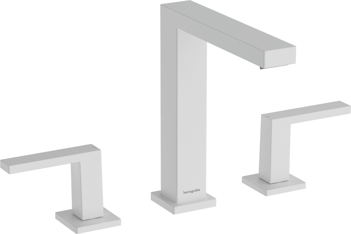 HANSGROHE Tecturis E 3otvorová umyvadlová baterie 150 EcoSmart+ s odtokovou soupravou Push-Open #73030700 - matná bílá