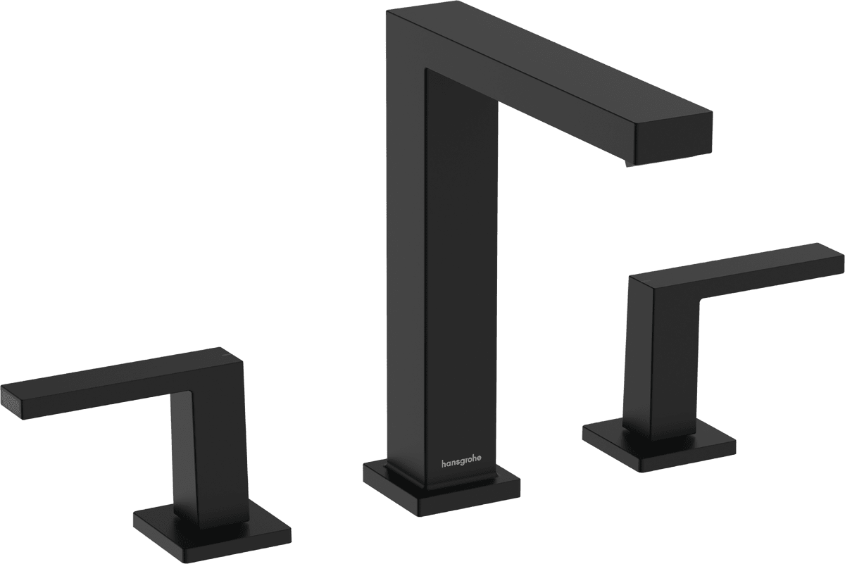 HANSGROHE Tecturis E 3otvorová umyvadlová baterie 150 EcoSmart+ s odtokovou soupravou Push-Open #73030670 - matná černá