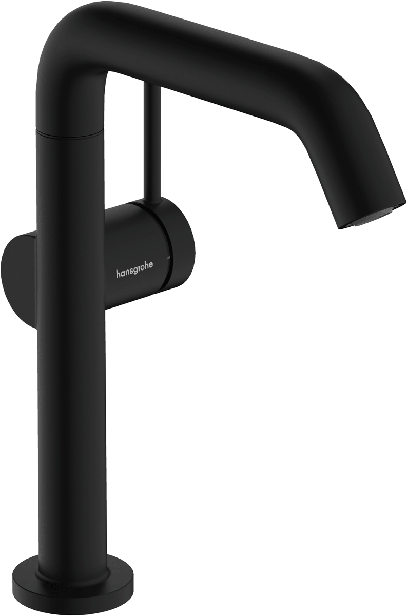 HANSGROHE Tecturis S Páková umyvadlová baterie 210 Fine CoolStart EcoSmart+ s otočným výtokem a odtokovou soupravou Push-Open #73360670 - matná černá