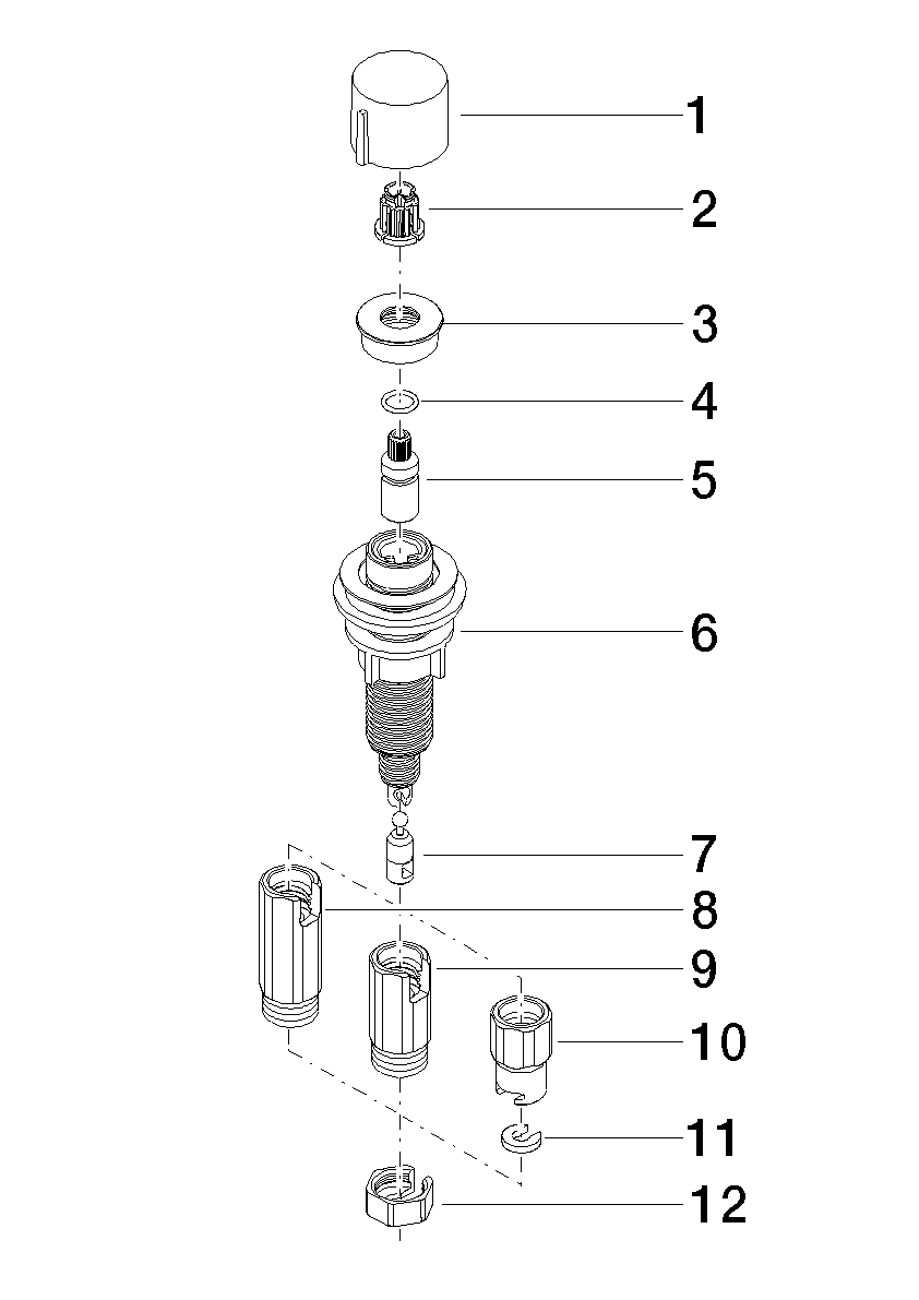 DORNBRACHT Excentrické ovládání s otočným knoflíkem - Champagne (22kt zlato) #10712970-47