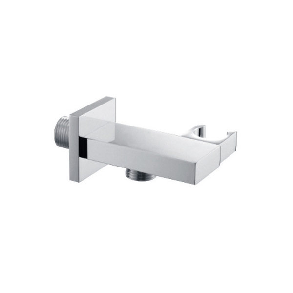 KREINER COMFORT nástěnné připojovací kolínko s držákem 1/2" bez zpětného ventilu, chrom