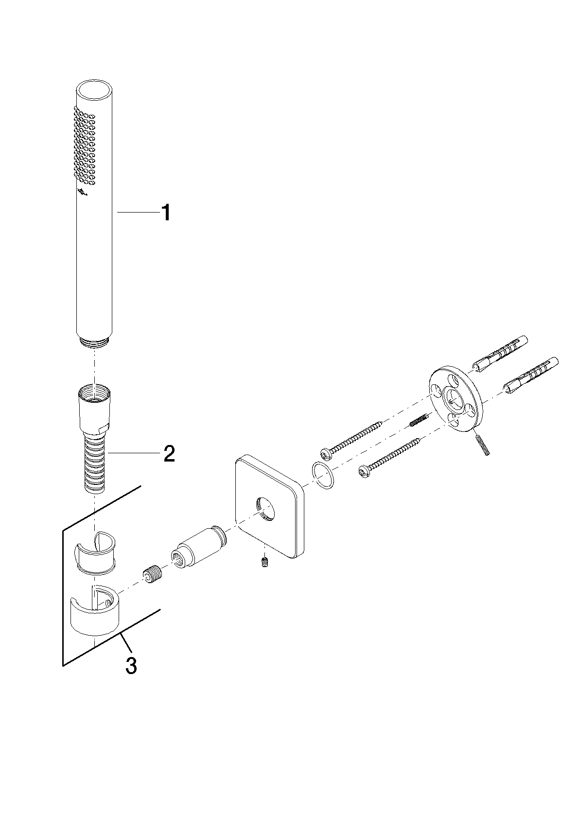 DORNBRACHT Sprchová souprava s hadicí - černá matná #27806960-33