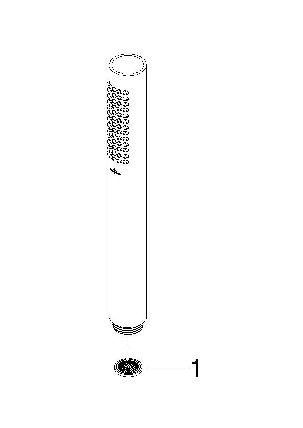 DORNBRACHT Tyčová ruční sprcha 7,6 l/min - černá matná #28013969-33