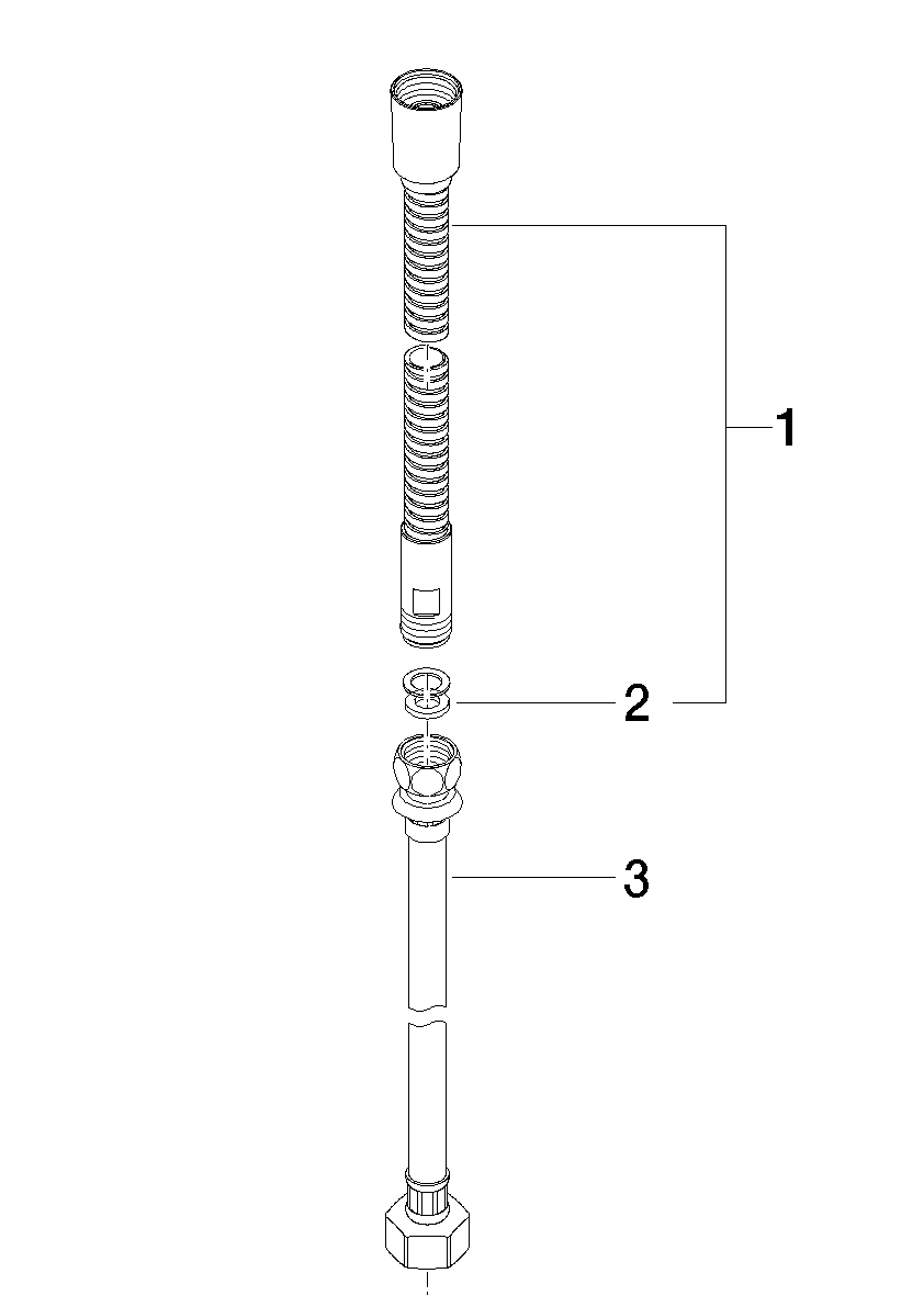 DORNBRACHT Kovová sprchová hadice, dvoudílná 1/2" x 3/8" x 2250 mm - šampaňské (22kt zlato) #28323970-47