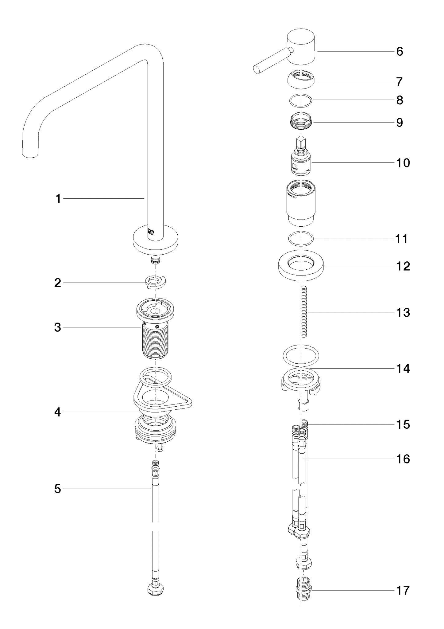 DORNBRACHT META SQUARE dvouotvorová baterie s jednoduchými rozetami - platina #32815861-08
