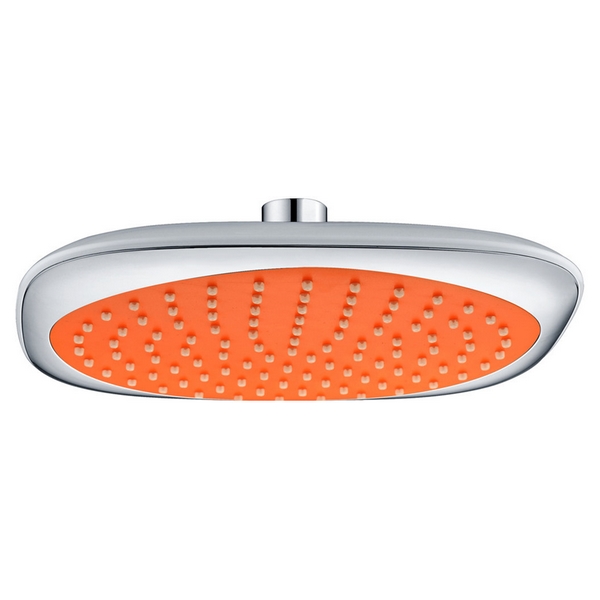 KREINER PREMIUM hlavová sprcha 200x200mm s 1 proudem, chromovaný plast + oranžová