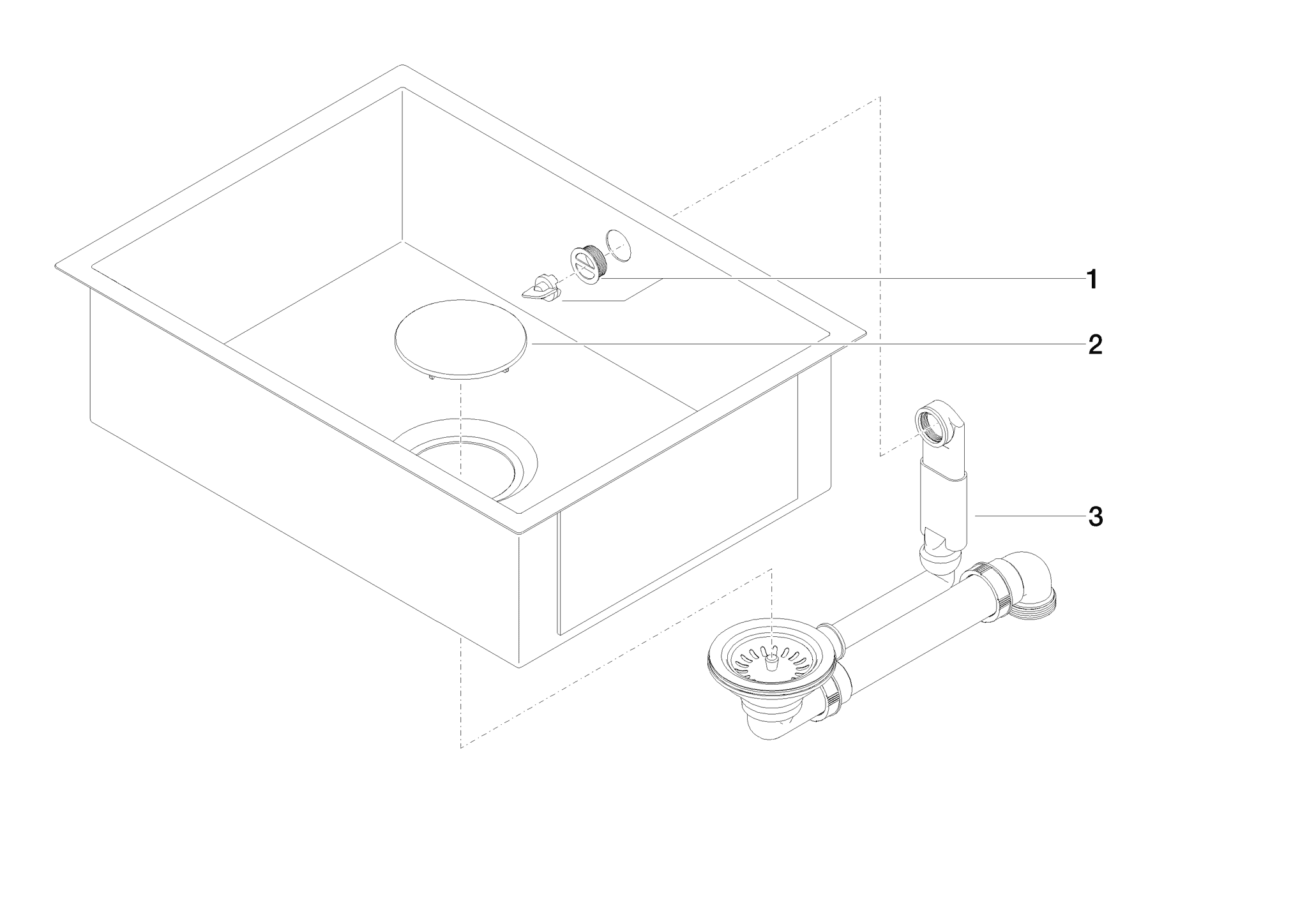 DORNBRACHT Jedno umyvadlo - černé matné (71) #38550002-71