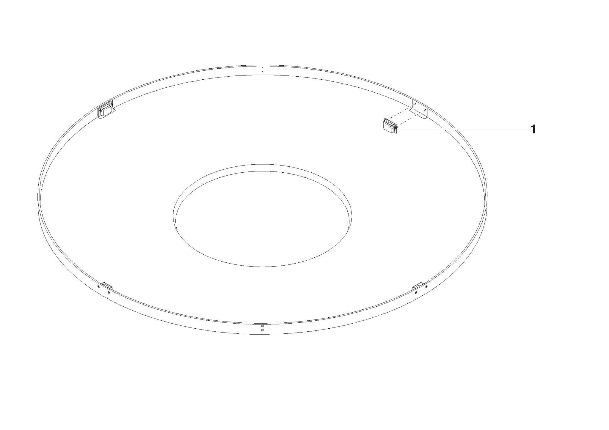 DORNBRACHT Kryt Ø 1240 x 80 mm - #9011023250090