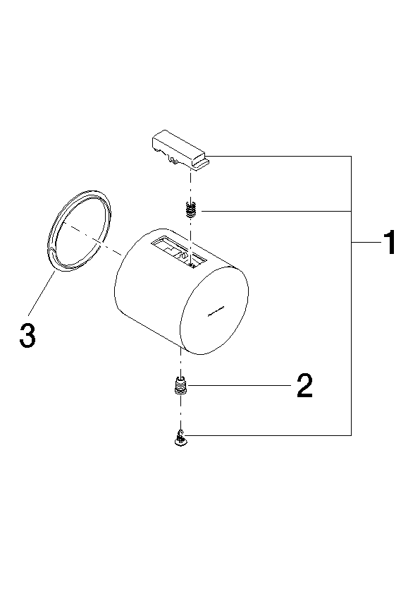 DORNBRACHT Rukojeť termostatu Ø 48 x 48 mm - kartáčovaná tmavě platinová #90173301500-99