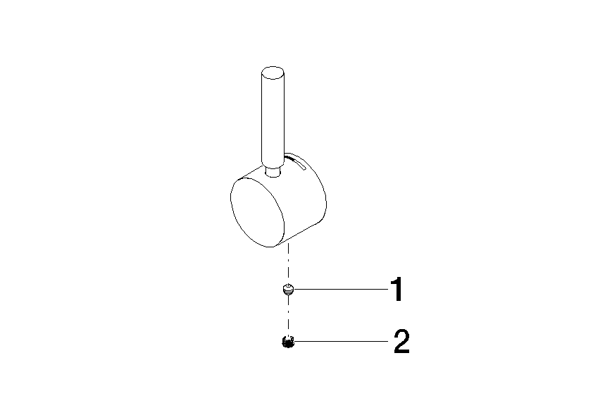 DORNBRACHT Rukojeť pro umyvadlo na stěnu Páka Ø 30 x 30 x 100 mm - broušený chrom #90206602400-93