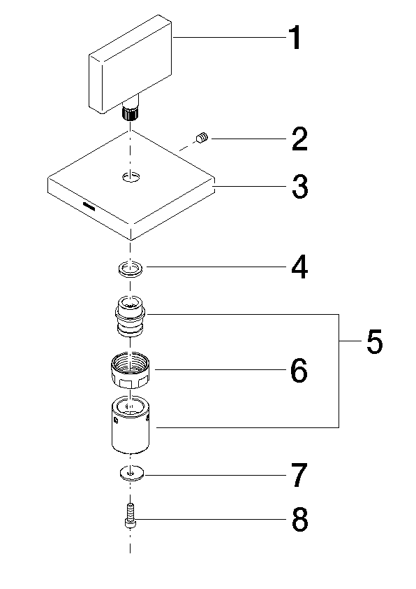 DORNBRACHT Rukojeť pro skrytý ventil Hot 60 x 75 x 60 mm - Cyprum #90207800207-49