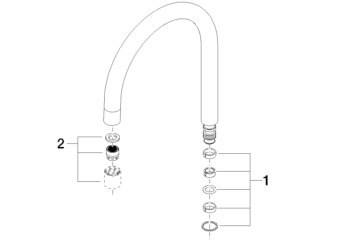 DORNBRACHT Výtoková trubice 165 mm, 4,54 l/min. - Tmavě platinový kartáčovaný #90282221302-99