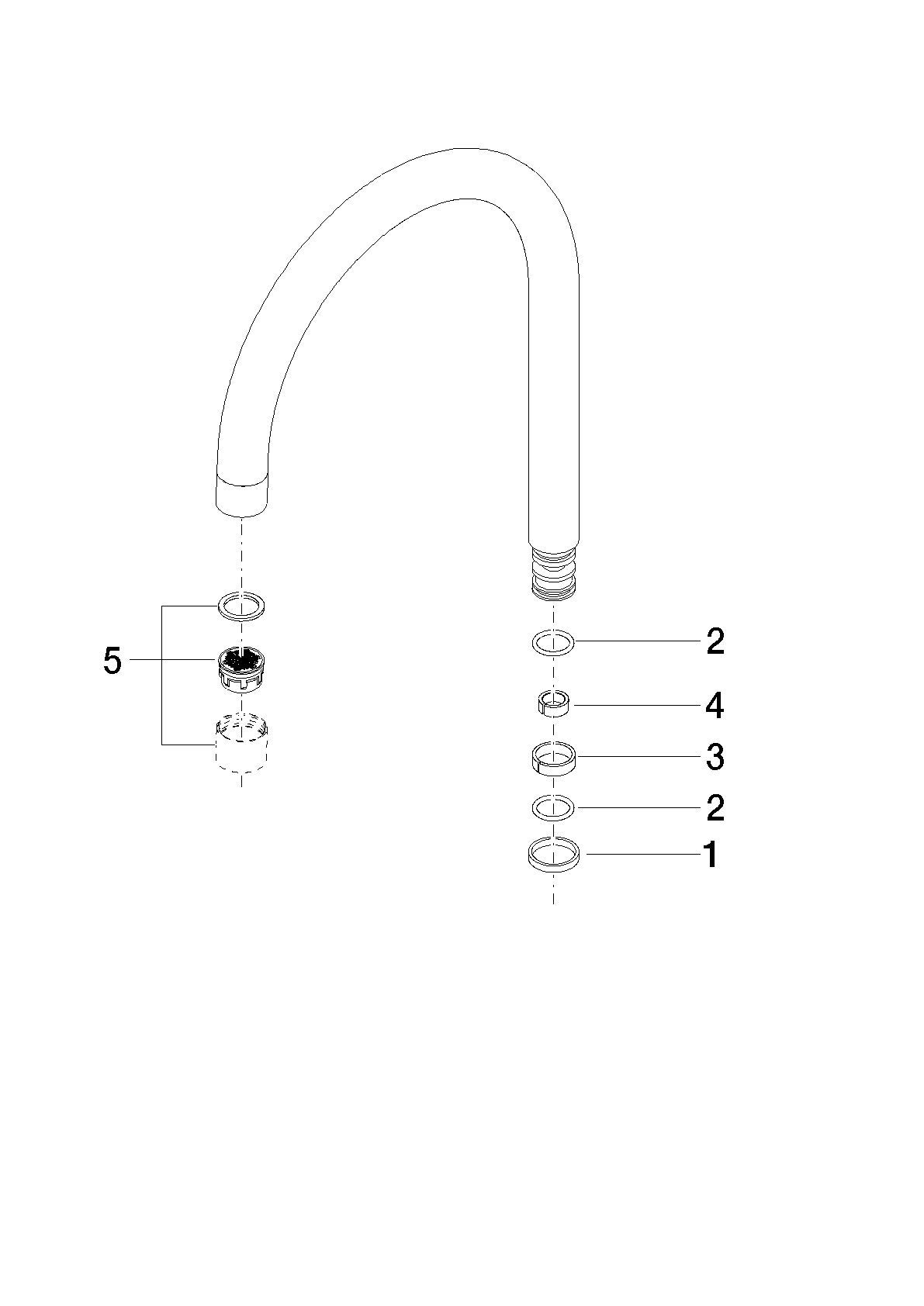DORNBRACHT Výstup 200 mm, 8 l/min. - Černý matný #90282220402-33