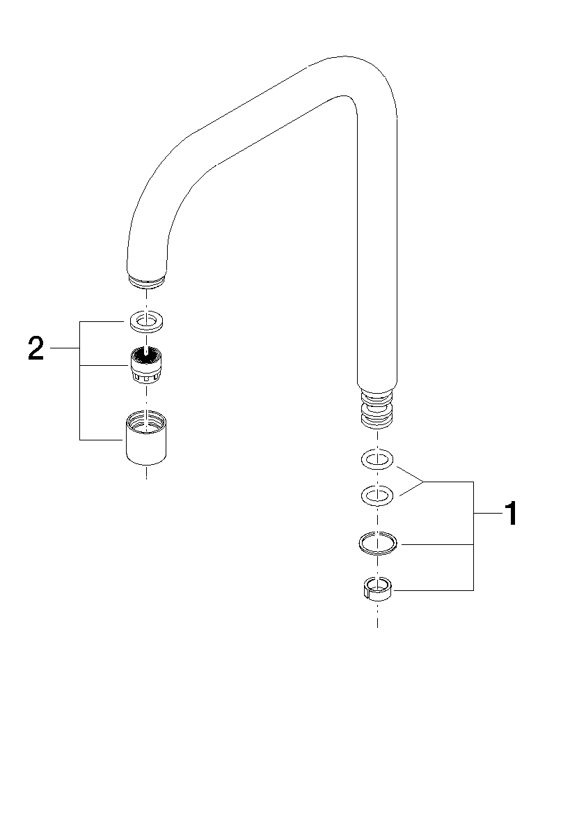 DORNBRACHT Čtvercový výtok 165 mm, 4,54 l/min. - chrom #90282220702-00