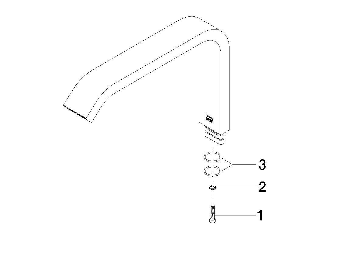 DORNBRACHT Výtoková trubice 220 mm - kartáčovaná platina #90282224500-06