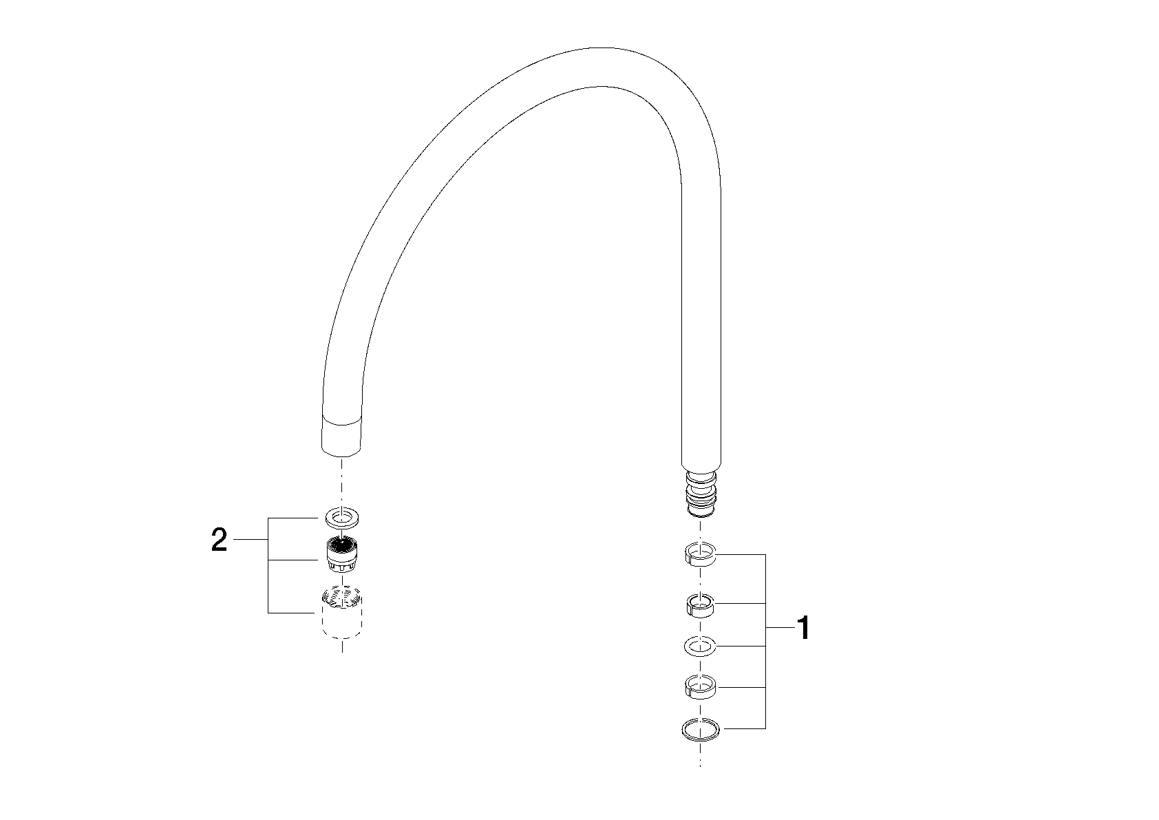 DORNBRACHT Výtok 260 mm, 7 l/min. - chrom #90282222401-00