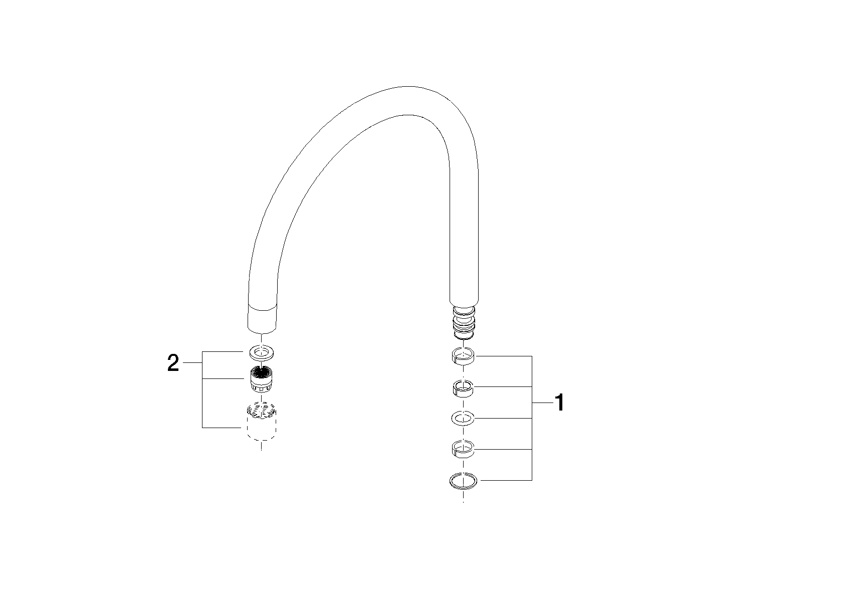 DORNBRACHT Výtok 200 mm, 4,5 l/min. - Bílý matný #90282221403-10