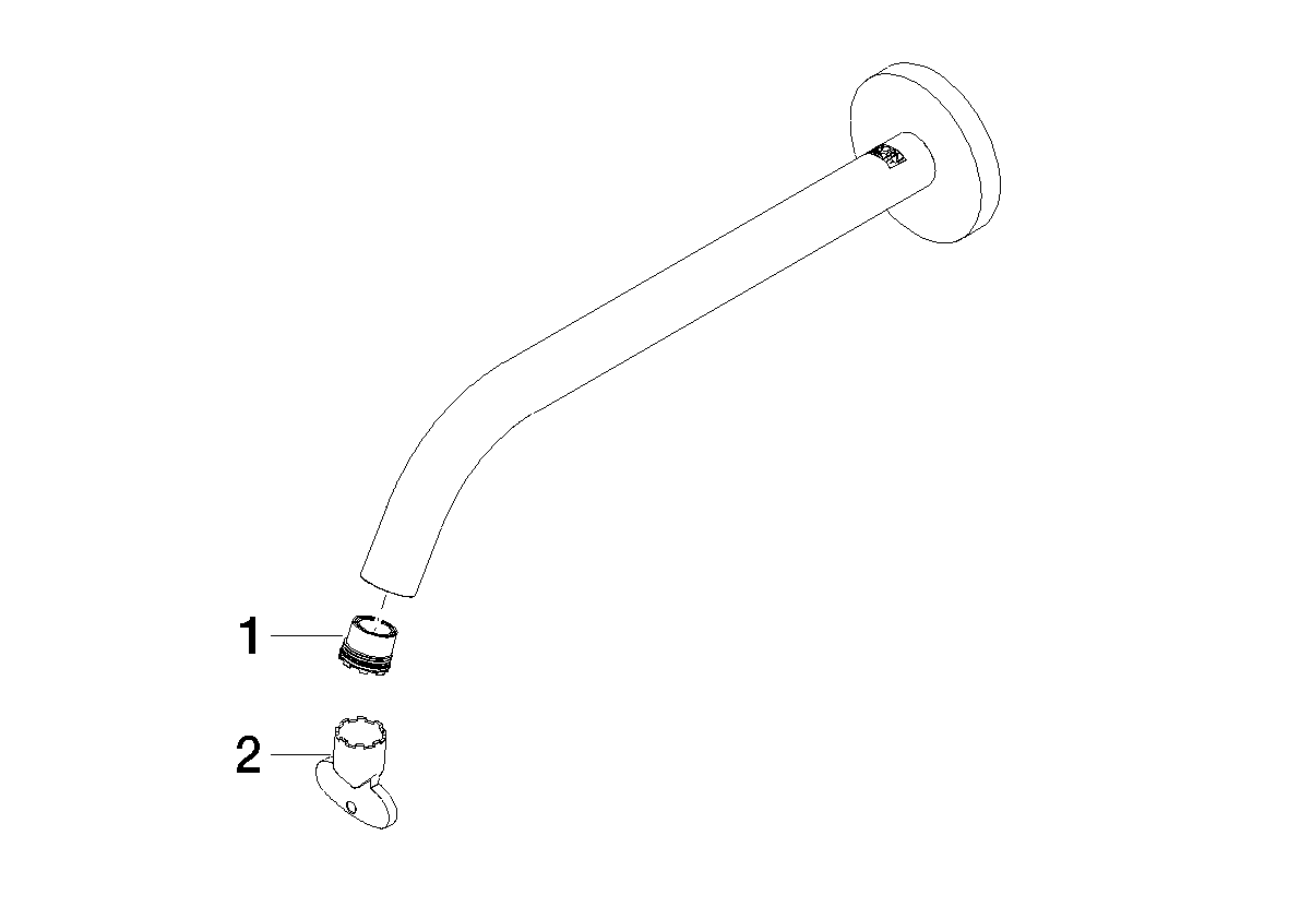 DORNBRACHT Výtoková trubice pro stěnu umyvadla 250 mm, 4,54 l/min. - Černý matný #90282232401-33