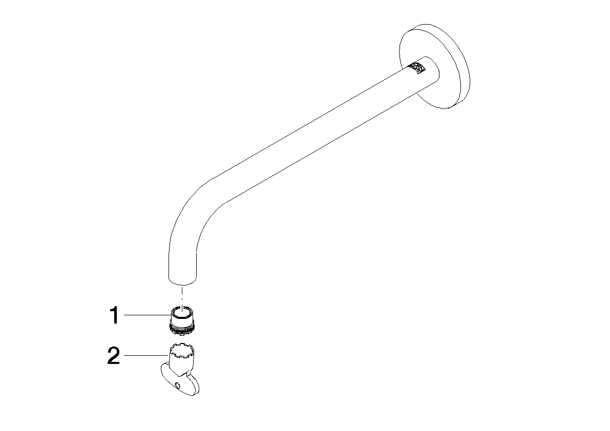 DORNBRACHT Výtoková trubice pro stěnu umyvadla 250 mm, 5,7 l/min. - Šampaňské (22kt zlato) #90282235200-47