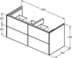 Obrázek IDEAL STANDARD Dvojitá toaletní skříňka Conca 1200x505 mm, se 4 výsuvnými zásuvkami push-pull #T5517Y4 - fládrovaný dub