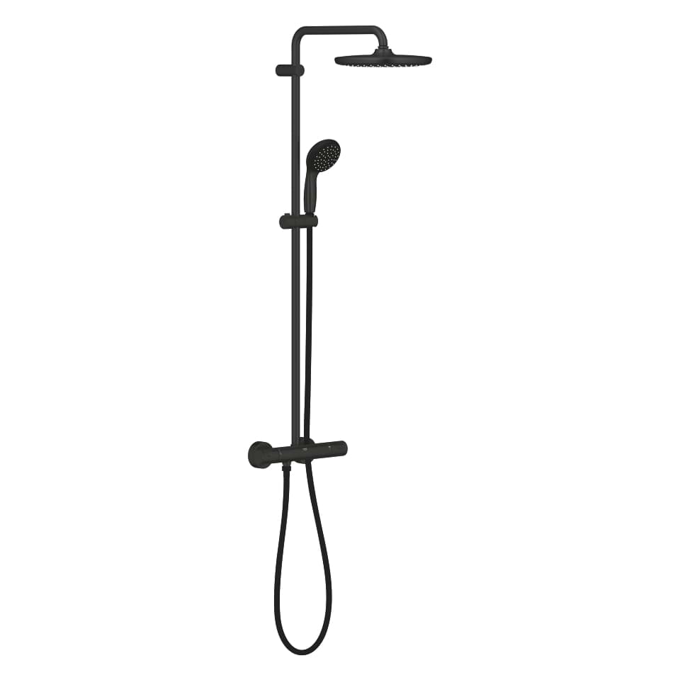 GROHE Vitalio Start System 250 Sprchový systém s termostatem na zeď matte black 266772430