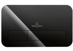 Obrázek VILLEROY BOCH Instalační systémy ViConnect WC ovládací deska 200G, 2-splachovací, černé lesklé sklo #922400RB