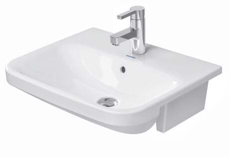 DURAVIT Polozápustné umyvadlo 037555 Design by Matteo Thun & Antonio Rodriguez #0375550000 - p Barva 00, Bílá Vysoký lesk, Počet otvorů pro armaturu na jednom umyvadle: 1 550 x 455 mm