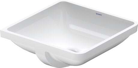 DURAVIT Vestavné umyvadlo 030543 Design by Philippe Starck #0305430000 - • Barva 00, Provedení umyvadla: Vestavné zdola, Bílá Vysoký lesk 465 x 465 mm