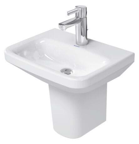 DURAVIT Umývátko 070845 Design by Matteo Thun & Antonio Rodriguez #07084500001 - p Barva 00, Bílá Vysoký lesk, Obdélníkový, Počet míst pro mytí: 1 Uprostřed, Počet otvorů pro armaturu na jednom umyvadle: 1 Uprostřed 450 x 335 mm