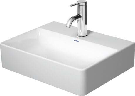 DURAVIT DuraSquare umývátko 45x35cm broušené vč.neuz.ventilu, bez přepadu #0732450079 - bílá