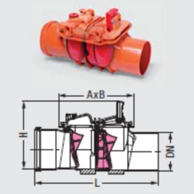 Ảnh của KESSEL zarážka zpětného toku Staufix SWA DN100, pro exponovanou trubku 73100