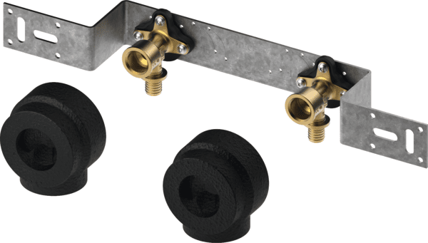 TECE Montážní jednotka TECEflex 153 s nástěnkami, rozměr 20 x Rp 1/2", křemíkový bronz se skříní zvukotěsným pouzdrem speciálně pro použití s těsnicí objímkou Seal System #720568