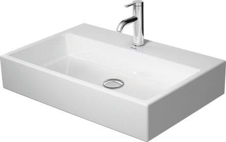 DURAVIT Umyvadlo 235070 Design by Duravit #23507000001 - p Barva 00, Bílá Vysoký lesk, Počet míst pro mytí: 1 Uprostřed, Počet otvorů pro armaturu na jednom umyvadle: 1 Uprostřed, Přepad: Ano 700 x 470 mm