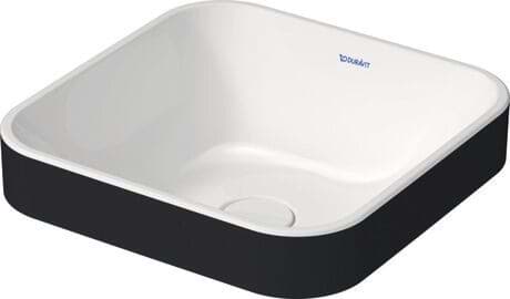 DURAVIT Umyvadlová mísa 235940 Design by sieger design #2359406100 - • Barva 00, Bílá Vysoký lesk, Počet míst pro mytí: 1 Uprostřed, Glazovaná zadní stěna: Ano 400 x 400 mm