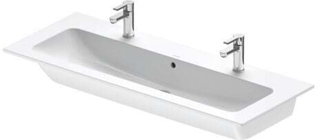 DURAVIT Umyvadlo 236112 Design by Philippe Starck #23611232001 - p Barva AA, Bílá Vysoký lesk, DuraShield, Počet míst pro mytí: 1 Uprostřed, Počet otvorů pro armaturu na jednom umyvadle: 1 Uprostřed 1230 x 490 mm