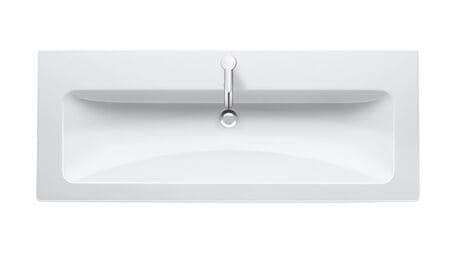 DURAVIT Umyvadlo 236112 Design by Philippe Starck _ p__p Barva 00, Bílá Vysoký lesk, Počet míst pro mytí: 2 Uprostřed, Počet otvorů pro armaturu na jednom umyvadle: 1 Vlevo, Vpravo 1230 mm #2361120024