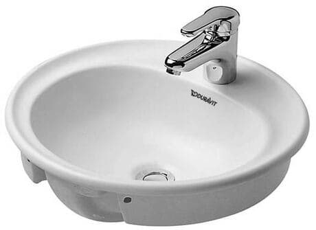 DURAVIT Vestavné umyvadlo Manua 522048 #52204800001 - p Barva 00, Bílá Vysoký lesk, Počet otvorů pro armaturu na jednom umyvadle: 1 Ø 480 mm
