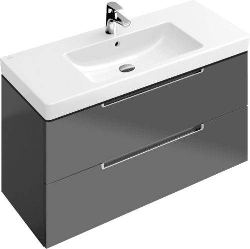 VILLEROY BOCH Subway 2.0 Vanity unit, 2 výsuvy, 987 x 520 x 449 mm, lesklá šedá #A69700FP