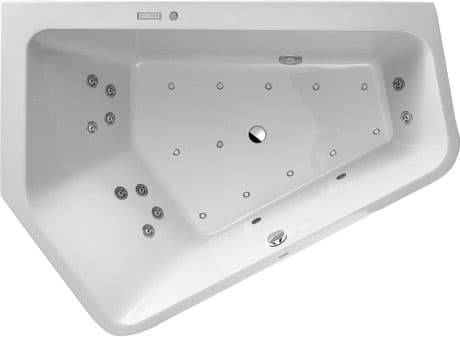 DURAVIT Vířivá vana 760396 Design by EOOS #760396000CP1000 - Barva 00, Air-systém, 50 Hz, Druh ochrany: IPX5 1900 x 1400 mm