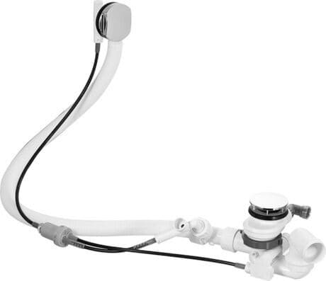 DURAVIT Odpadní a přepadová souprava s přívodem 791253 #791253000001000 - Barva 10, chrom 600 mm
