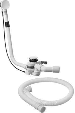 DURAVIT Odpadní a přepadová souprava s přívodem 791235 #791235000001000 - Barva 10, chrom 480 mm