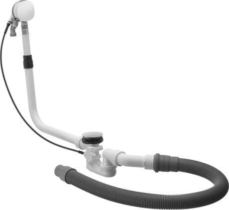 DURAVIT Odpadní a přetoková armatura s přítokem 791252 #791252000001000 - Barva 10, Chrom 560 mm