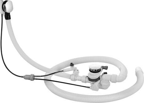 DURAVIT Odpadní a přepadová souprava s přívodem 791254 #791254000001000 - Barva 10, chrom 600 mm
