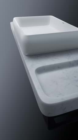 DURAVIT Umyvadlová mísa s deskou a nosičem desky D48004 Design by Studio F. A. Porsche #D4800400 - Barva 00 1000 x 450 mm