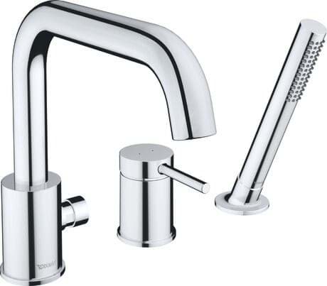 DURAVIT Tříotvorová vanová baterie CE5260000 Design by Duravit #CE5260000010 - Barva 10, Chrom, Tlak vody (3 bar): 25 l/min 240 x 256 mm