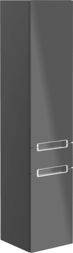 VILLEROY BOCH Subway 2.0 Vysoká skříňka, 1 zásuvka, 2 dvířka, 350 x 1650 x 370 mm, lesklá šedá #A70800FP