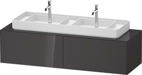DURAVIT Skříňka pod umyvadlo pod desku závěsná WT4866 Design by Philippe Starck #WT4866060600H10 - Barva M36, Bílá Hedvábný mat Lak 1600 x 550 mm