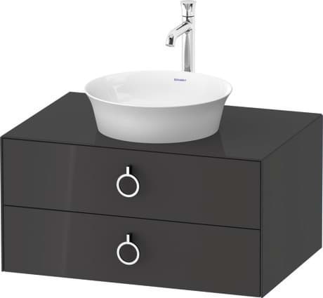 DURAVIT Skříňka pod umyvadlo pod desku závěsná WT4990 Design by Philippe Starck #WT49900H3H30010 - Barva M36, Bílá Hedvábný mat Lak 800 x 550 mm